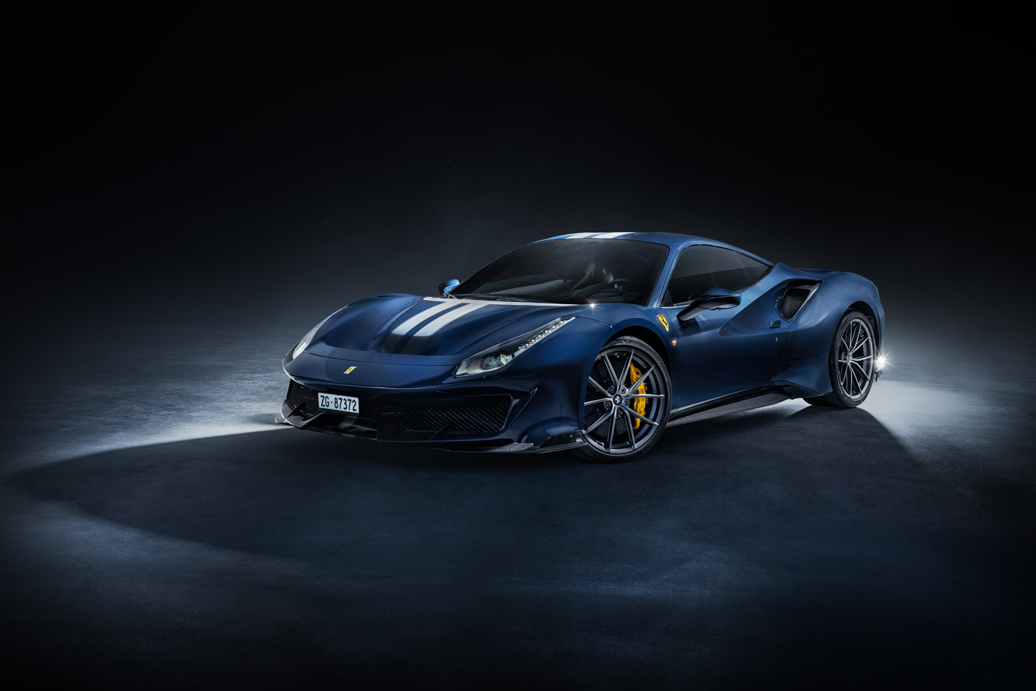 Dreiviertelansicht des Ferrari 488 Pista